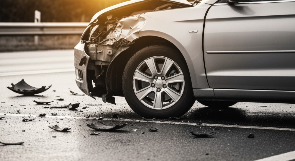 Wypadek na A1 w pobliżu Łęgu: jedna osoba ranna, ruch z utrudnieniami
