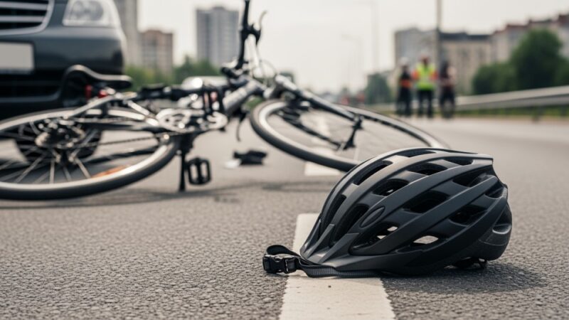 Pijany motocyklista z trzema promilami uderza w rowerzystkę – dramat na drodze!