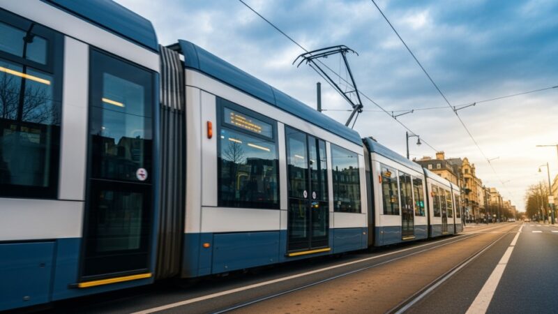 Zimowe chwile z tramwajem #808 w Częstochowie